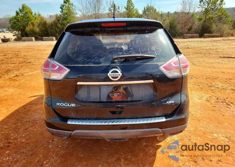 2015 Nissan Rogue S из США, поврежденный, VIN KNMAT2MVXFP513334